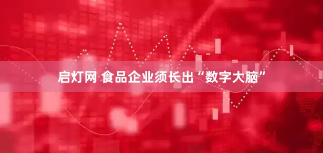 启灯网 食品企业须长出“数字大脑”