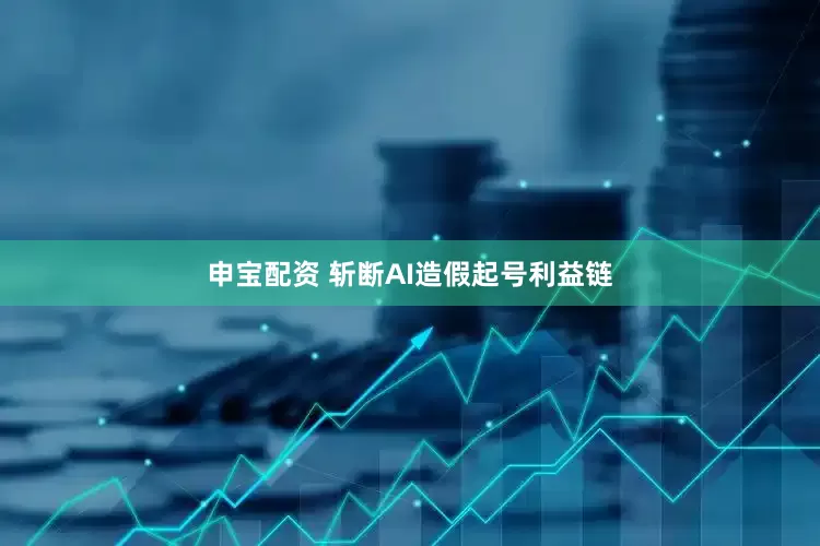 申宝配资 斩断AI造假起号利益链