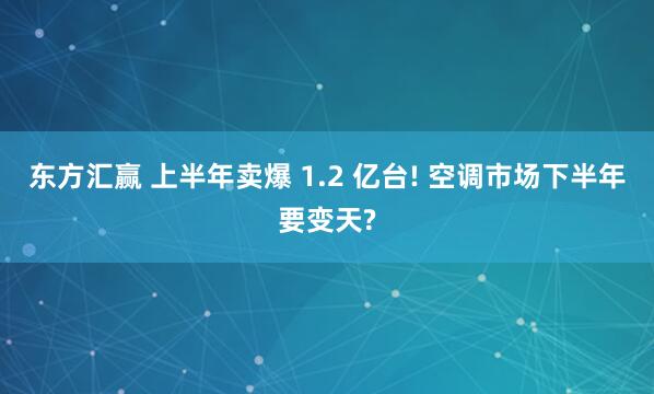 东方汇赢 上半年卖爆 1.2 亿台! 空调市场下半年要变天?